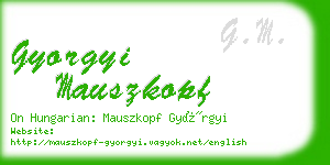 gyorgyi mauszkopf business card